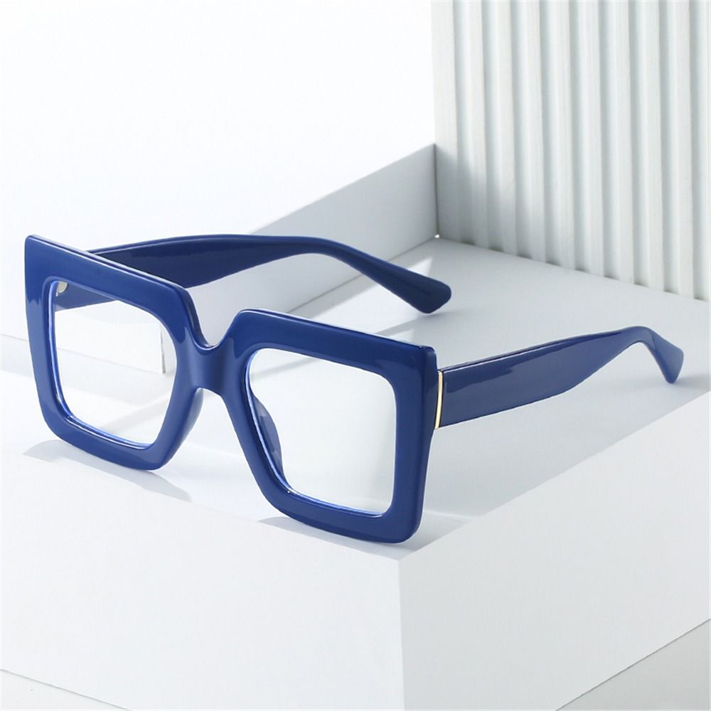 Oversized Anti-Blue Light Glasses Square Female Eyeglasses Vintage Computer Eyewear  for Women