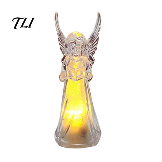 Mother Day Gift Idea Guardian Angel Night Light, Small Prayer Reading Playing Music Ice Texture Decor Figurine with LED Light for Desk, Table,