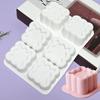 Новая ручная силиконовая форма для выпечки торта, муссового торта, желе, пудинга, свечей, с узором «Цветок», «Любовь», «Звезда», круглая, квадратная