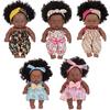 8 Inch Realistic African Baby Doll - 20cm Vinyl Reborn Doll, Cute Gift for Kids