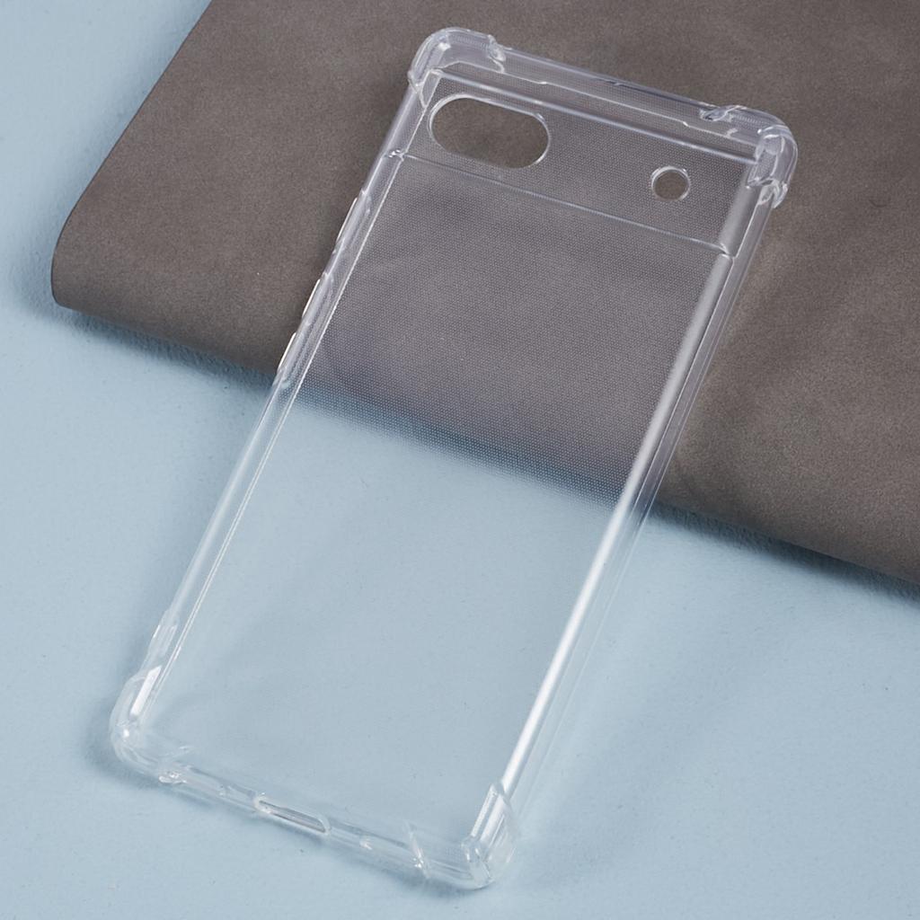 For Google Pixel 6a Clear Case Reinforced Four Corner Phone TPU Cover