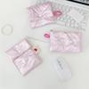 Small Pink Bow Makeup Lipstick Storage Bag Cute Cosmetic Bags Coin Purse Commuter Clutch Ins Style Women's Makeup Bag