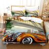 Retro Cars Bed Comforter Set 3d Print Super Cool Series Sports Cars Duvetcover&Pillowcase for Boy Men Teen Bedding Set Luxury