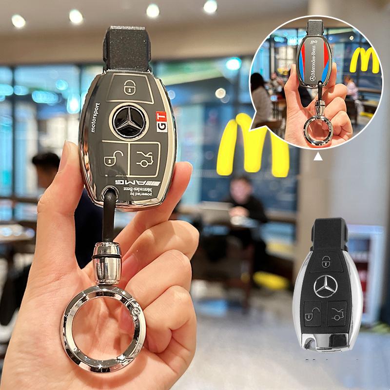 CRX1 New TPU Car Logo Smart Key Case Cover Shell Accessories For Mercedes Benz AMG A B C E GL S GLA GLK CLS Class W463 W204 W176 W205