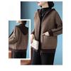 Women's Fall Temperament Tweed Jacket Middle-aged and Elderly Slim Hooded Tops