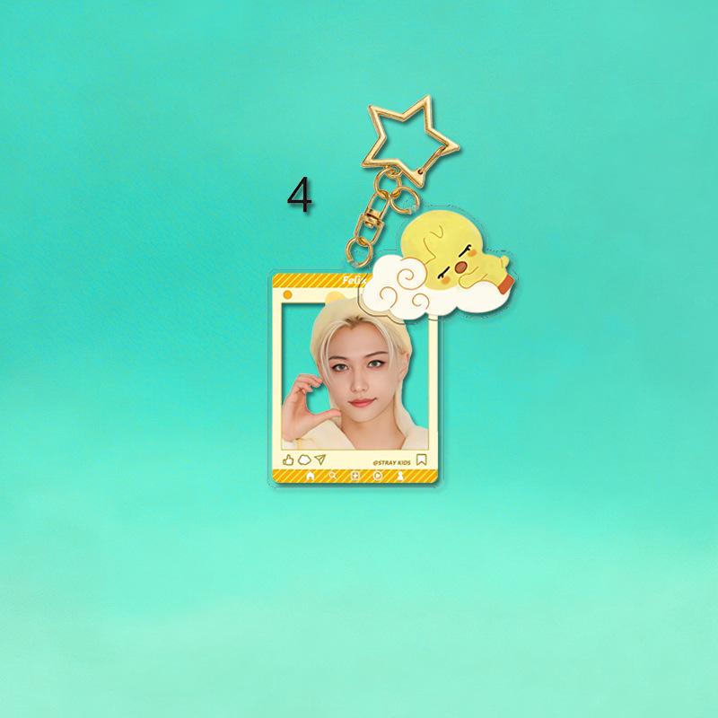 Stray Kids Акриловый Брелок Милый Мультяшный Рамка для Фото Участника Подвеска Сумка Рюкзак Шарм Идол Фандом Поддержка Коллекция Фанатов Подарок для Женщин