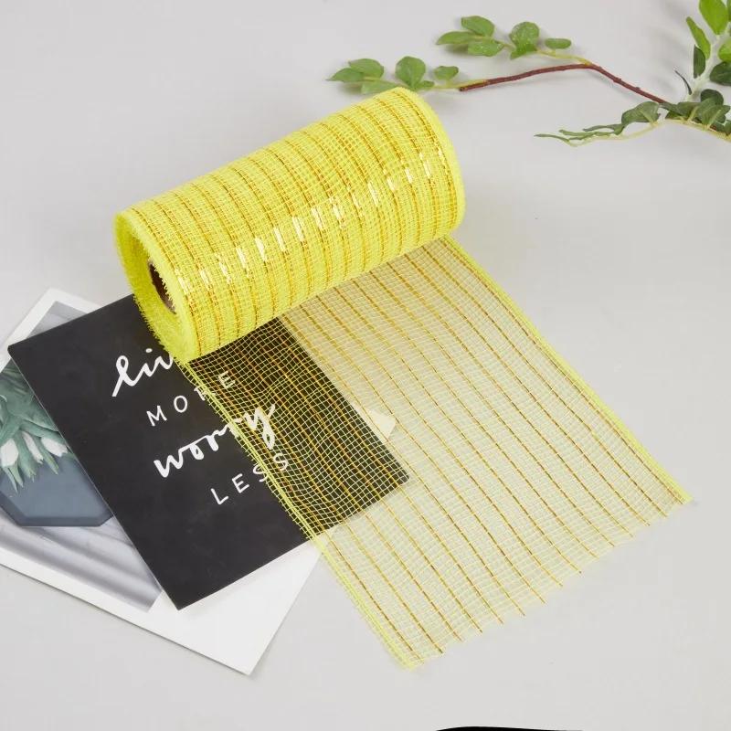 1 рулон рождественской сетчатой ленты DIY венок бант лента рождественская елка украшения для дома 2024 рождественские подарки Navidad Noel Новый год 2025