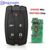 Jingyuqin Remote 5Buttons 315/433Mhz Car Key For Land Rover Freelander 2 Discovery Control Smart Key