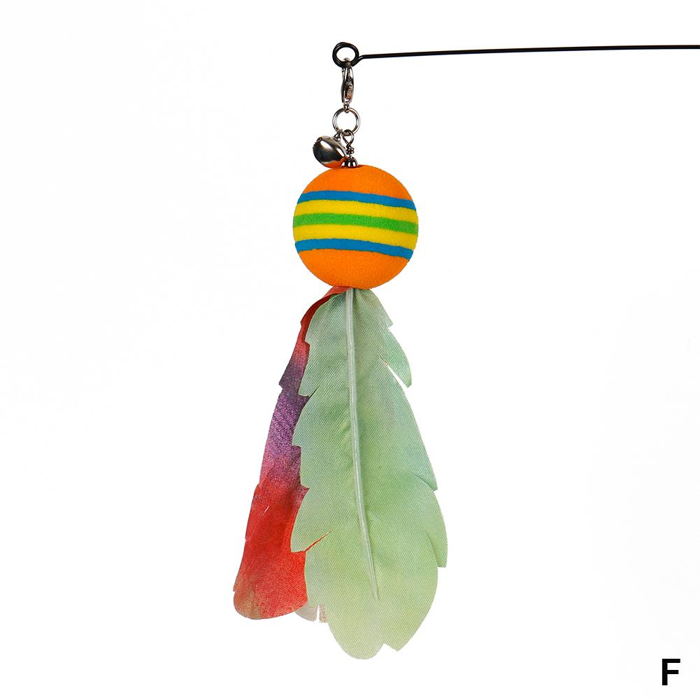 Интерактивная игрушка для кошки Смешной дразнилка с перьями и мячиком Палочка-игрушка с колокольчиком Игрушка-палочка для котенка Игрушка-дразнилка Принадлежности для кошек