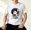 Mafalda Fan Gift T Shirt Vintage Comic Strip Background Graphic Unisex Soft Cotton Crew Neck Casual Daily Tops