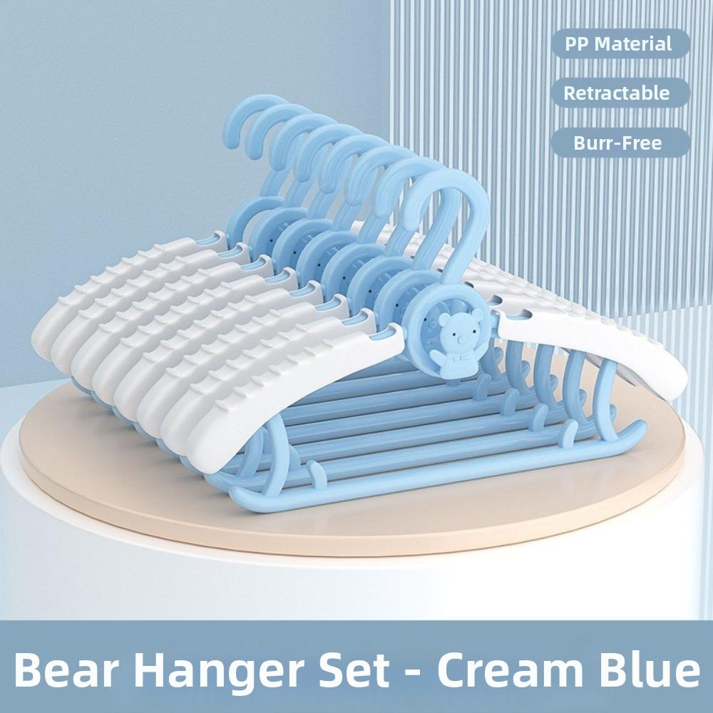 10 Pcs Anti Slip Baby Clothes Hanger Extendable Infant Clothing Hanger  Clothes Drying