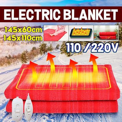 Зимнее электрическое одеяло, обогреватель 150x70 см/150x130 см, 220 В, одно одеяло с подогревом, термостат, одеяло с электрическим подогревом