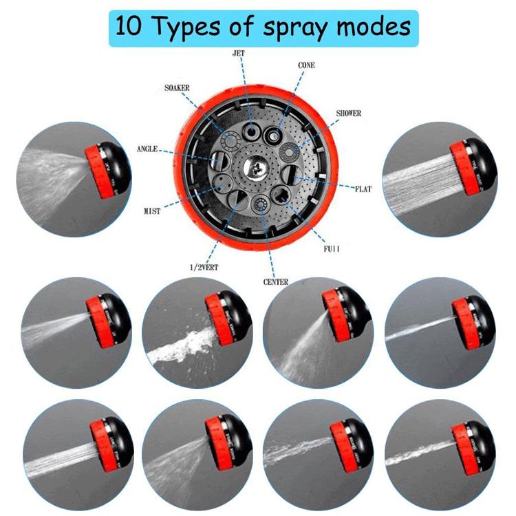 Десятифункциональный набор шланга и пистолета высокого давления для мойки автомобилей и садовых работ