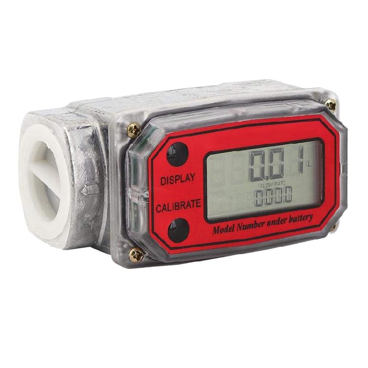 DigitalTurbine Flow Meter LCD Display for Diesel Kerosene Gasoline 1-inch Metal