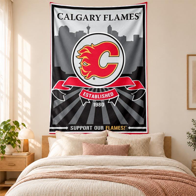 Calgary Flames Tapestry highquality for decorating living room bedroom dorm walls ideal as bedroom wallart orholiday gift