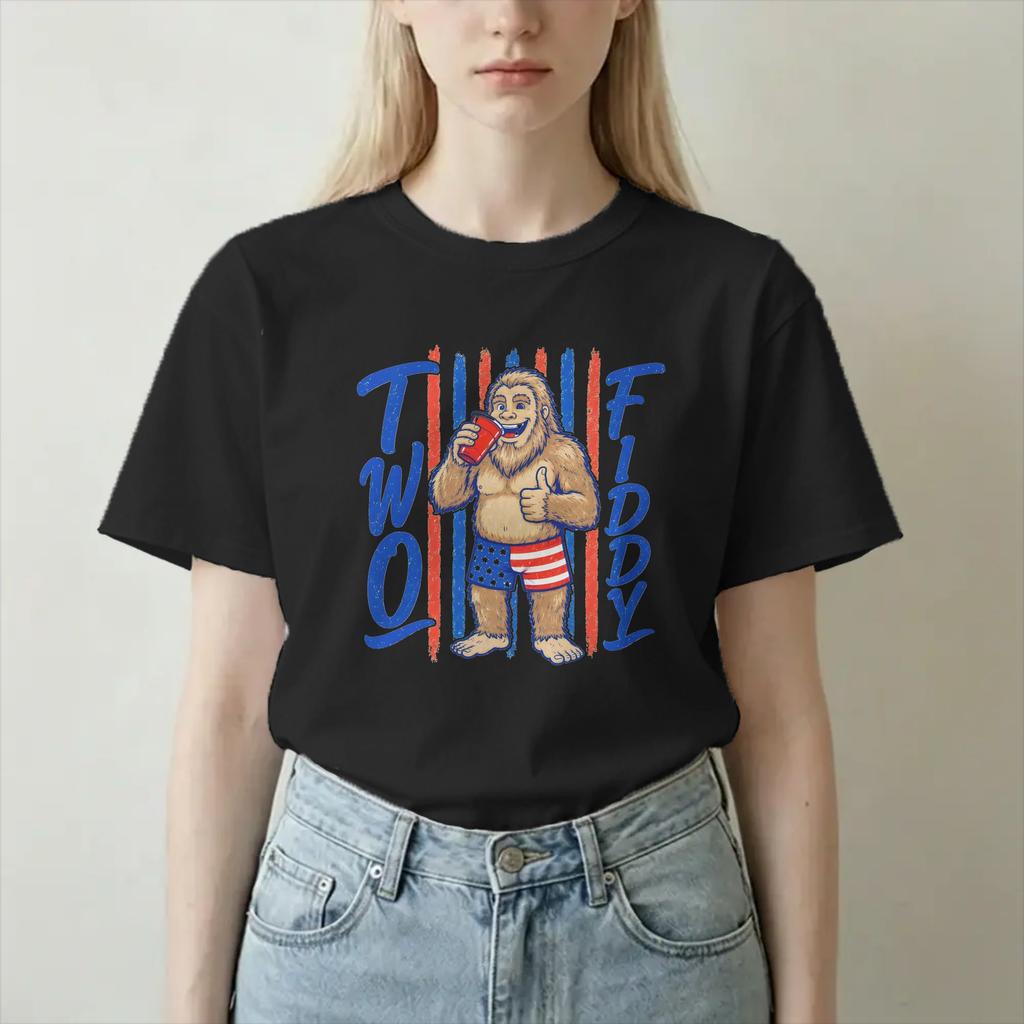 Two Fiddy 4th Of July T Shirt For Unisex Unisex 100 Cotton Awesome Tshirts Round Neck Tees Short Sleeve Tops Adult
