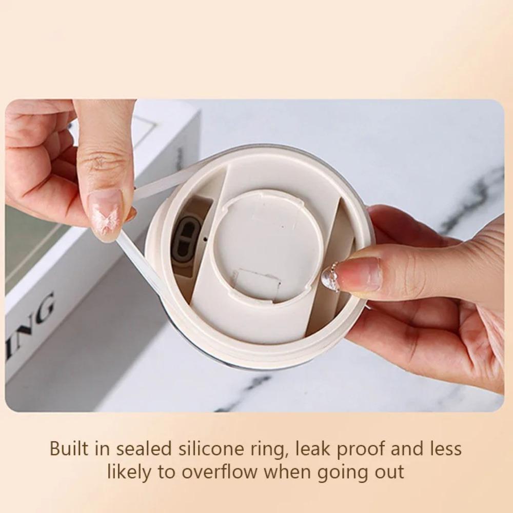 Термокружка из нержавеющей стали 304 с крышкой и ложкой, вакуумная кружка для офиса и путешествий