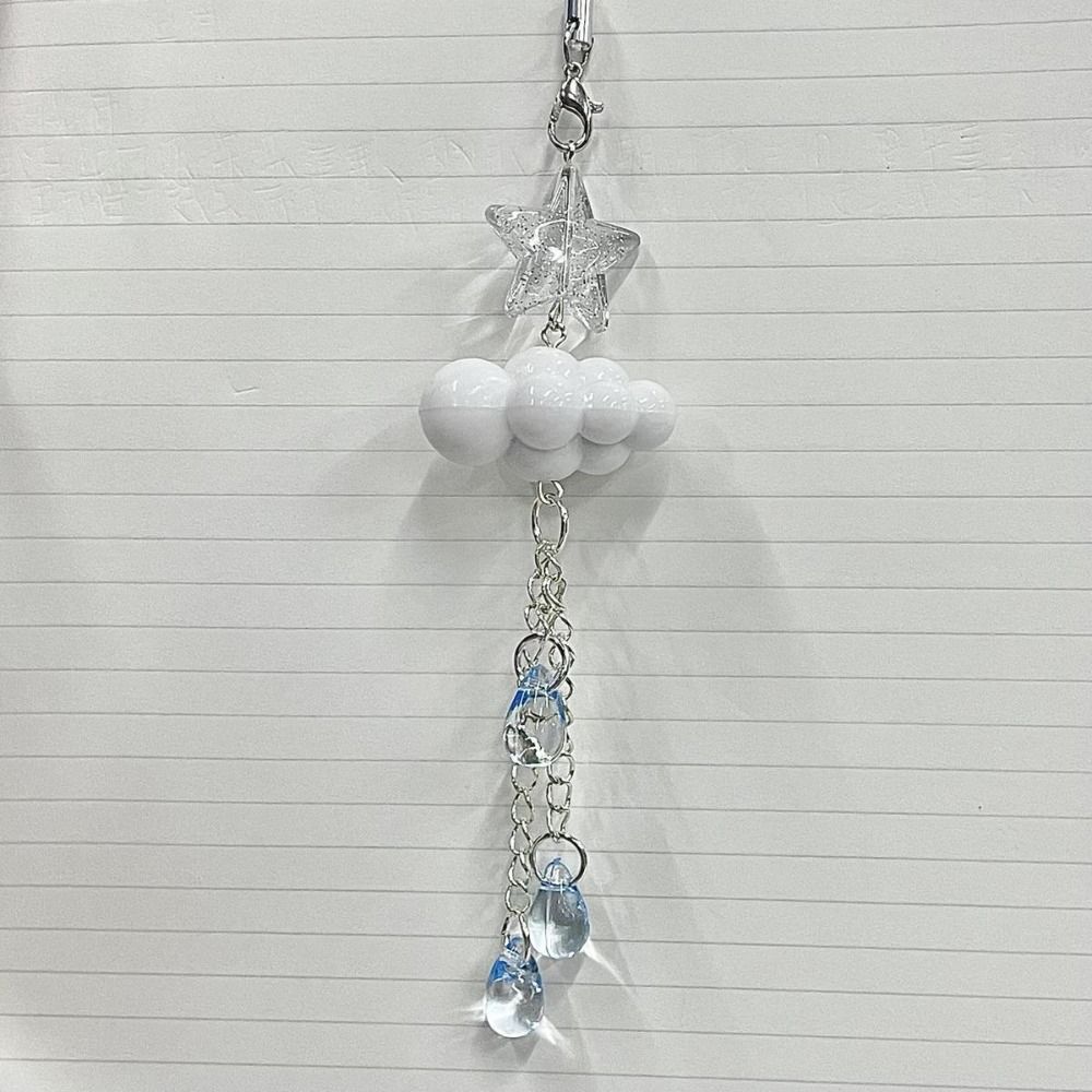 3D Облако Мобильный Телефон Ремешок Брелок Подвеска Бисерная Телефонная Цепочка Облако Звезда Ремешок Женщины Девочки
