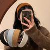 Корейские женские широкие повязки для волос, однотонные осенние обручи для волос, элегантные аксессуары для волос, женские зимние повязки на голову, головной убор