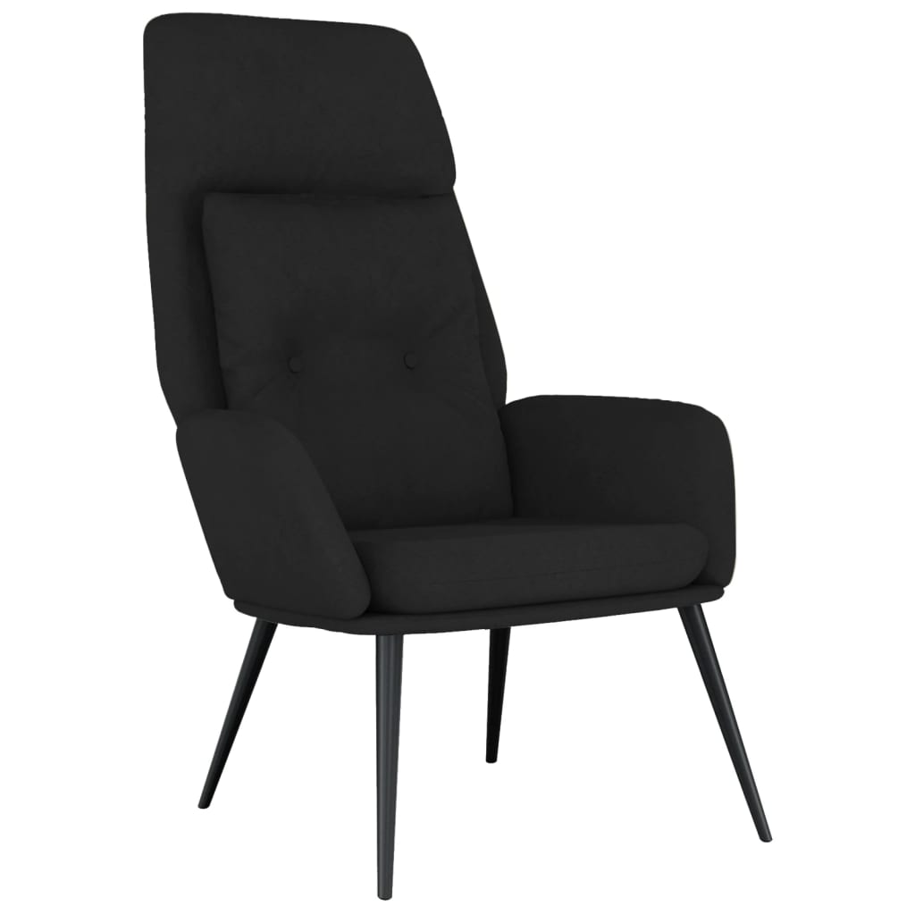 Relax Chair in Black Faux Suede Look