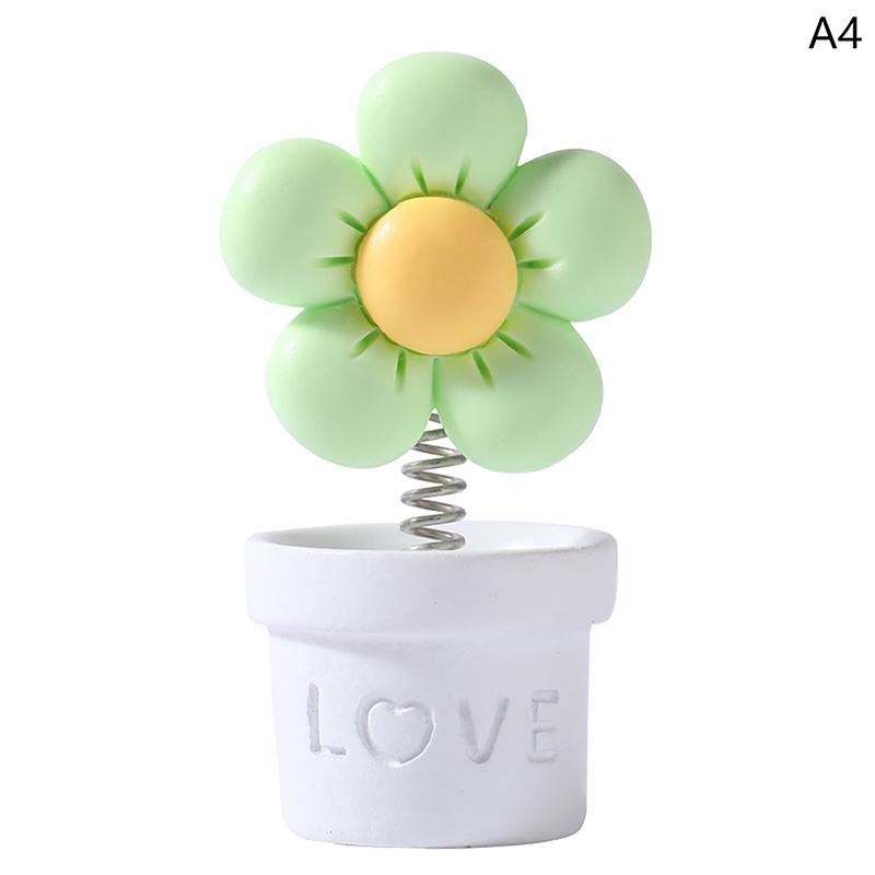 Украшение в виде цветка для автомобиля с качающейся головой, милый цветок подсолнуха, украшение в виде цветка для автомобиля с качающейся головой, аксессуары для украшения салона автомобиля