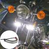 Auto 1/2Pcs 12V LED Ring Fork Strip Lamp Flashing Blinker Motorcycle Turn Signal Light & DRL Amber White Moto Flasher
