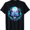 Cyberpunk Skull Cyborg Skeleton Vaporwave T-Shirt