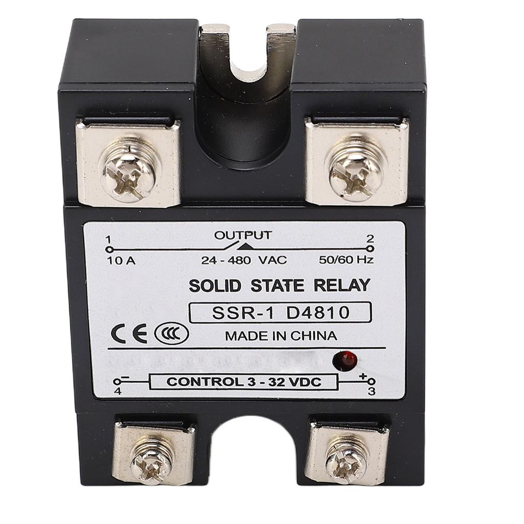 10A Solid State Relay DC Control AC SSR Semiconductor Relay Module 24‑480VAC Load Voltage