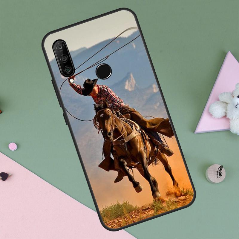 Rodeo Cowboy Lasso Horses For Huawei Nova 9 10 SE Y91 Y61 Y90 Y70 Y60 Y72 12s 12i 11i 7i 8i P60 Pro P30 P40 Lite Case