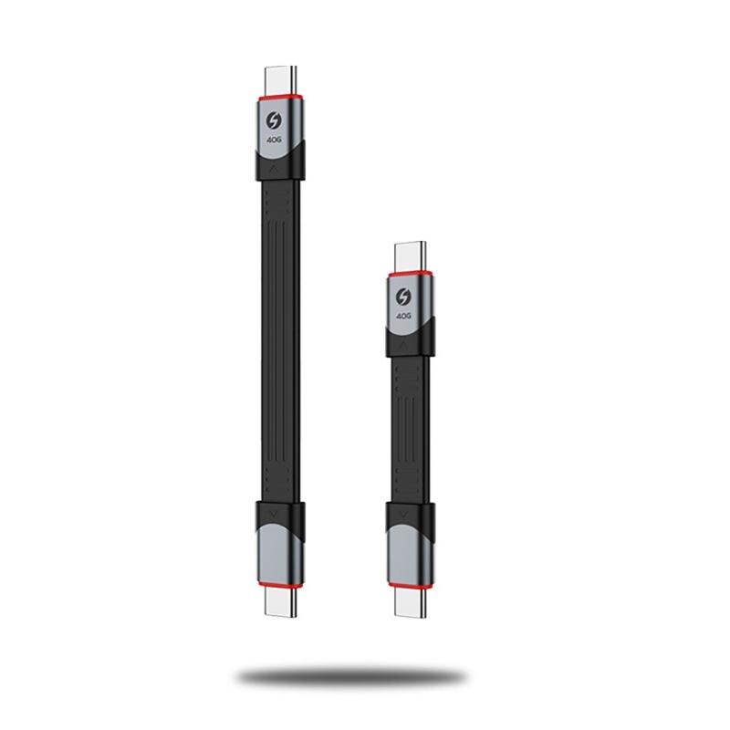 Кабель USB4 40 Гбит/с для быстрой зарядки 240 Вт USB-C на Type-C Эффективная линия передачи данных Поддержка видео 8K Гибкий FPC-кабель 15 см