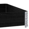 Plant Box Black 100x100 cm Solid Pine Wood