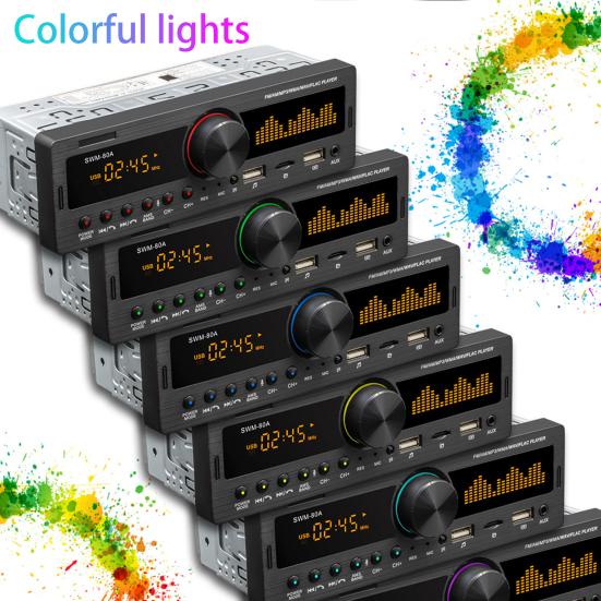 SWM-80B Практичный автомобильный стереоплеер Bluetooth-совместимый 4.0 Многофункциональный аудиозапись