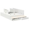 Storage Bed Frame in White 140 cm Engineered Wood