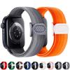 Нейлоновый ремешок для Apple Watch 45мм 40мм 44мм 41 46мм 49мм Эластичный карбоновый браслет correa iWatch series 9 8 7 6 se Ultra 2 10
