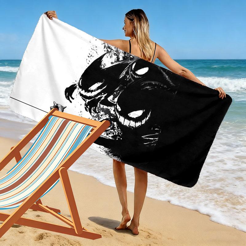 gengar cartoon Print Beach Towel, Large Soft Quick Dry Towel for Beach Camping Swimming