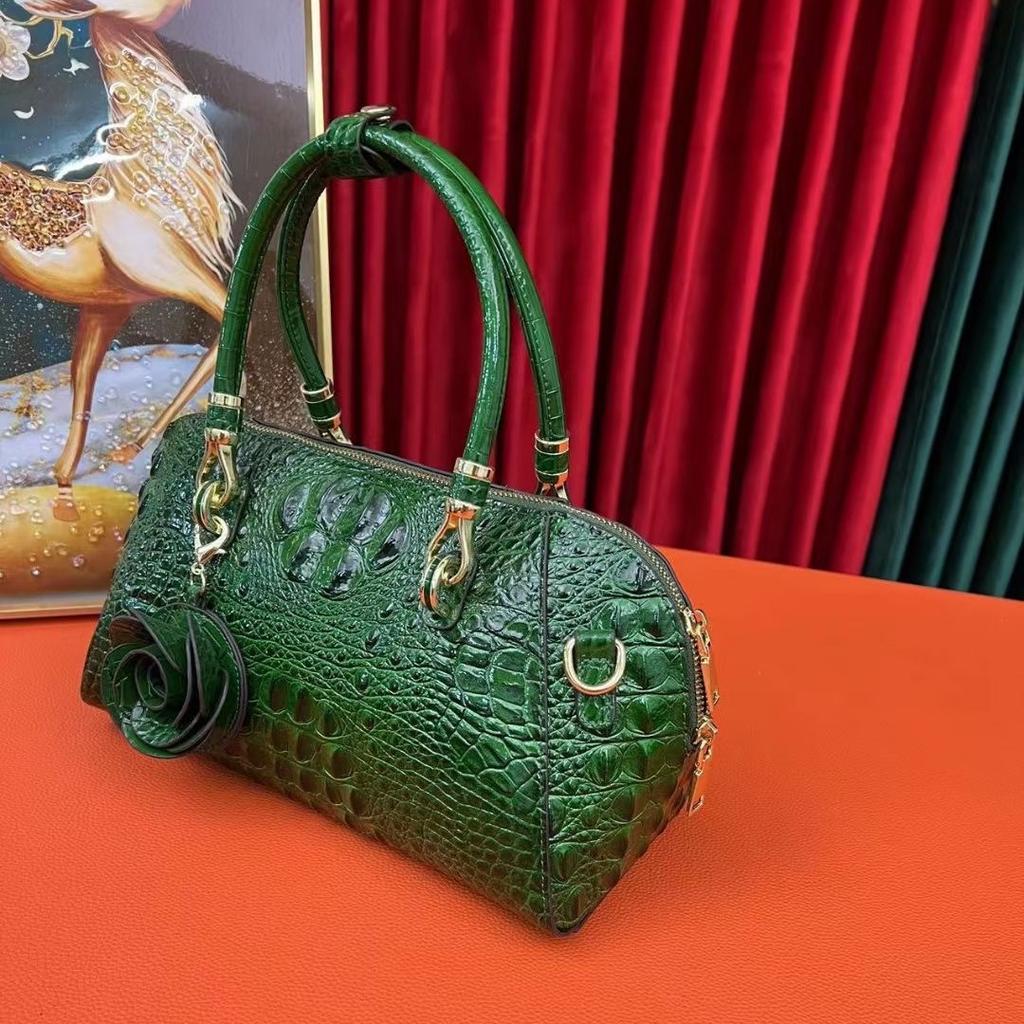 Премиальная женская сумка через плечо, мессенджер, большая вместимость, сумка-подушка с тиснением под крокодила