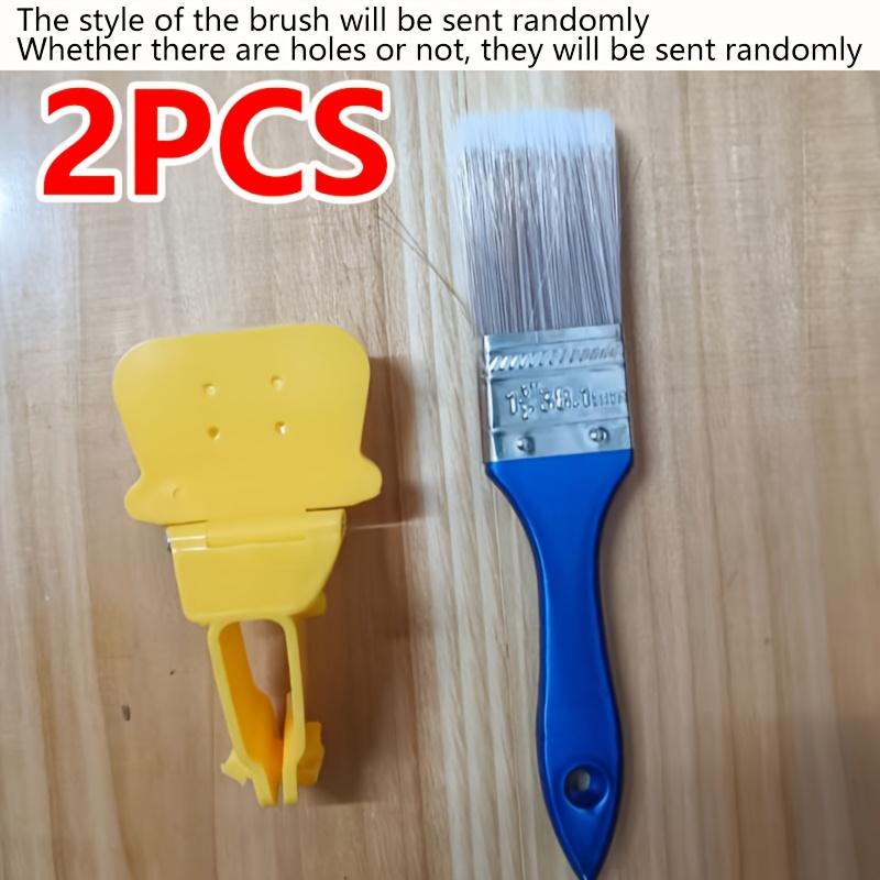 2 шт. Синие кисти из искусственного меха с красными ручками - Не требуется электропитание, Прочный пластик и синтетическое волокно для кухни, ванной комнаты, гостиной, для использования на открытом воздухе