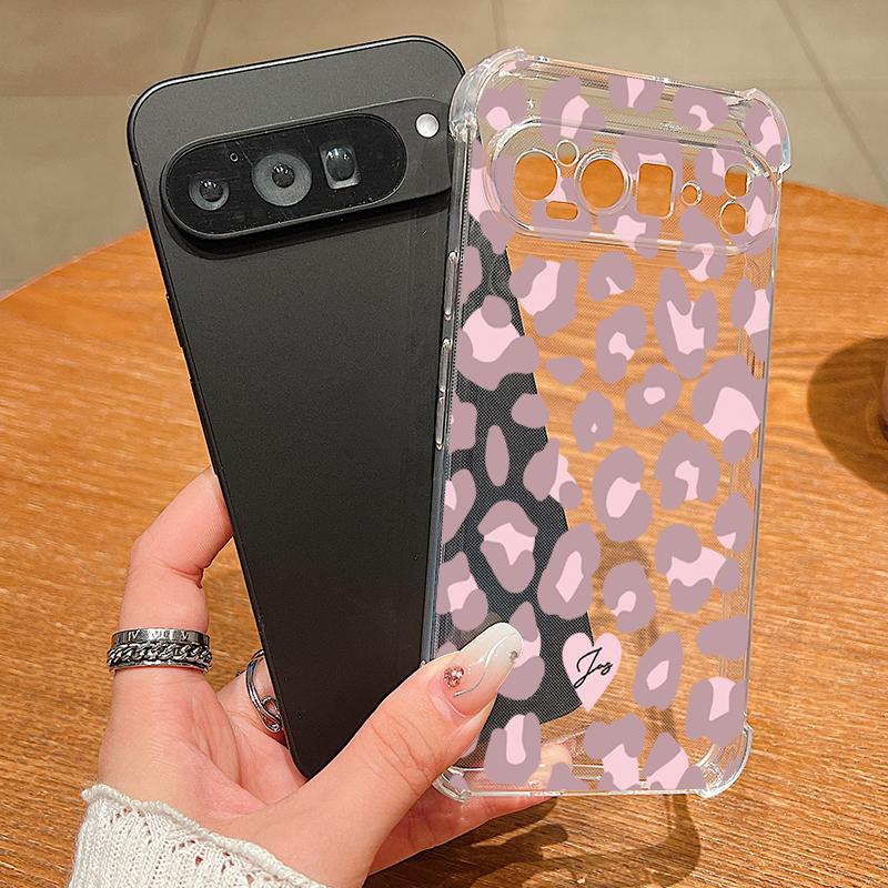Прозрачный чехол для телефона из ТПУ с леопардовым принтом для Google Pixel 9 Pro Pixel 9 Pro XL Мягкий силиконовый прозрачный чехол для Google Pixel 9A