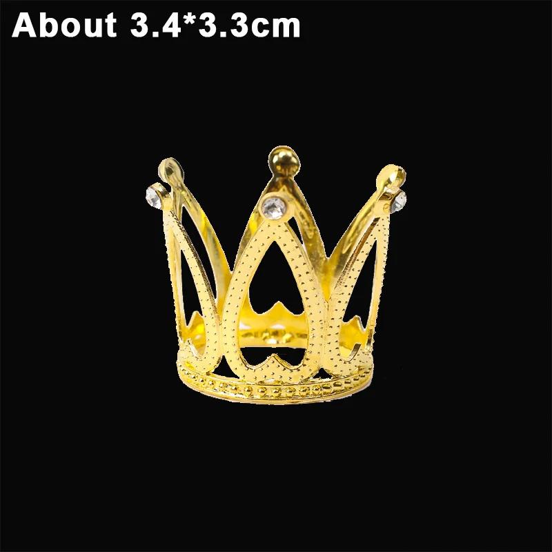 Мини-корона для украшения кексов, металлические украшения для торта, для свадьбы, дня рождения, выпечки, инструментов для украшения торта