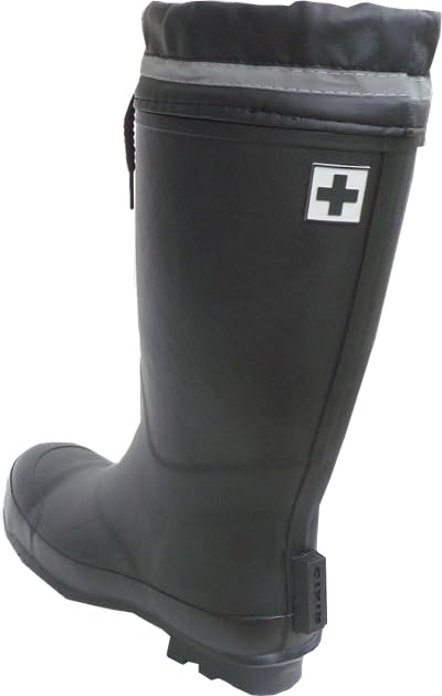 Safety Alkali Safety Rubber Large [Rikioh] Shoes, Resistant, Boots, Men's, Black,