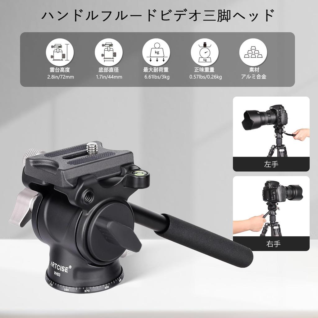 ARTCISE 22 мм трубка мини карбоновый штатив жидкостная видеоголовка простой в использовании настольный панорамный штатив с ЧПУ совместимый с включает в себя хранилище для грузоподъемности