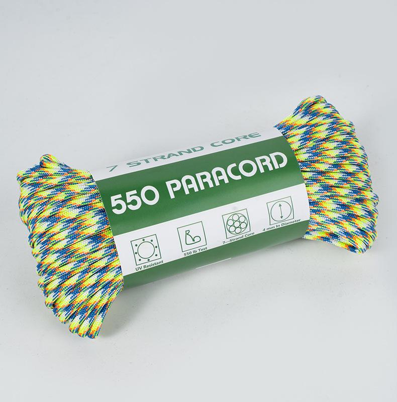 4 мм 7-жильный сердечник 550 Полиэстер DIY Ручная работа Плетеная веревка для браслета Ювелирные изделия Сырье Брелок Подвеска для телефона Фурнитура Нейлоновая веревка