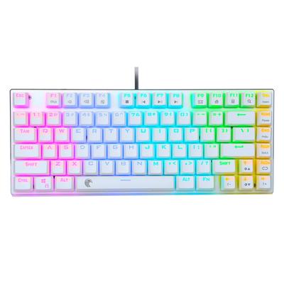 Игровая коричневая 81 клавиша Shaft механическая игровая клавиатура с RGB-светодиодной подсветкой английская раскладка USB проводной высокоскоростной водонепроницаемый игровой компьютер