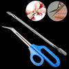 2Pcs Nail Care Long Handle Toenail Scissors Pedicure Tools Cutter Cuticle Removal Stainless Steel Nail Care Clipper Scissors