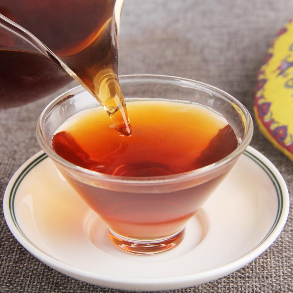 Чай Пуэр Юньнань Мэнхай Аромат времени Спелый чай Пуэр 2020 года Аромат чая Мэнхай Ци Цзы Бин Шу Пуэр 200г