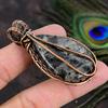 Black Rutile Handmade Copper Wire Wrap Jewelry Pendant 2.44 C8i68