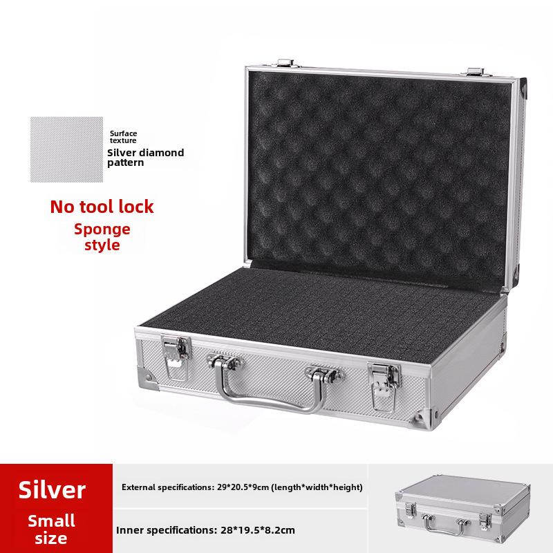 Портативный ящик для инструментов из алюминиевого сплава с замком для хранения оборудования, документов и наличных денег