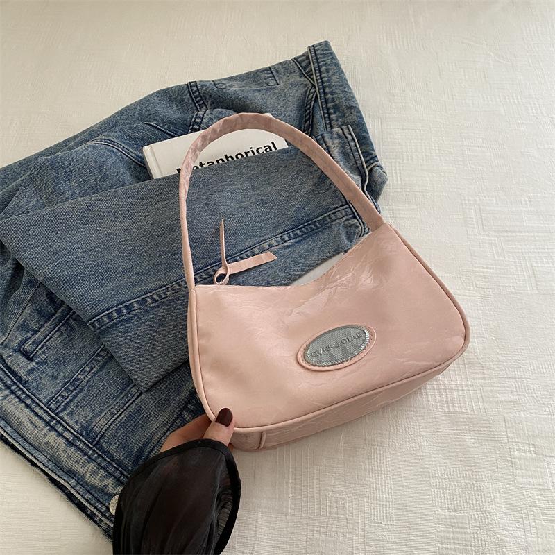 Простая и высококачественная сумка подмышкой на лето, новая ретро-текстура для поездок на работу, легкая роскошная повседневная сумка на одно плечо в форме полумесяца