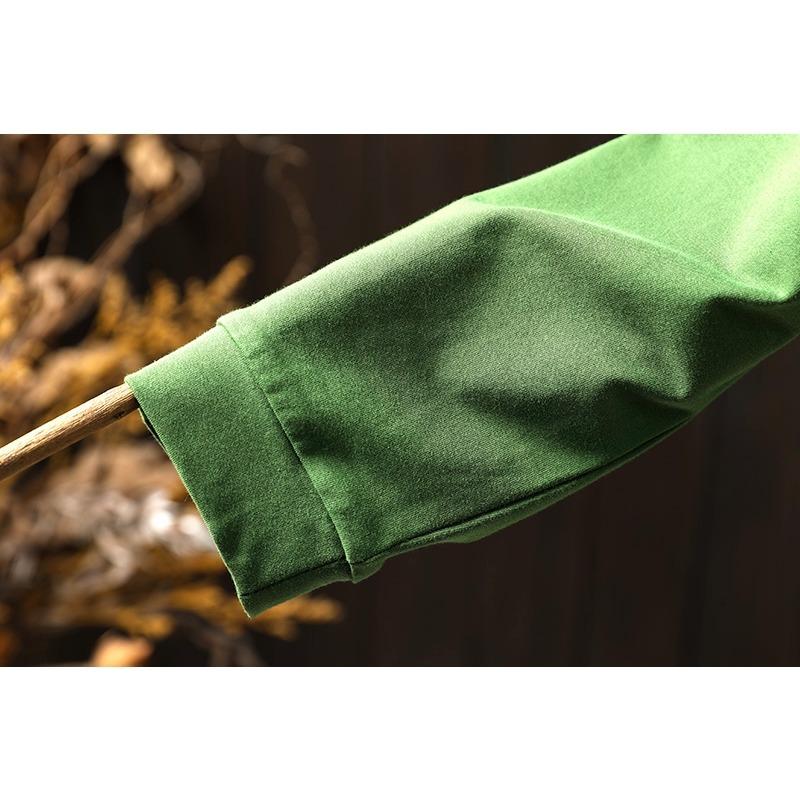 Hoodies Sweatshirts Hat Pullovers Patchwork Tops Women Loose Casual Green Cotton
