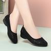 Four Season All Match Breathable Comfortable Shallow Mesh Rhinestone Shoes 2025 Women's Flat Heels Slip On Loafers Ballerinas